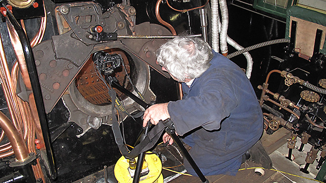 Tony Deller Photographing Firebox